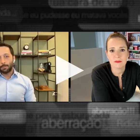 Yuri Busin dando entrevista no Fantástico